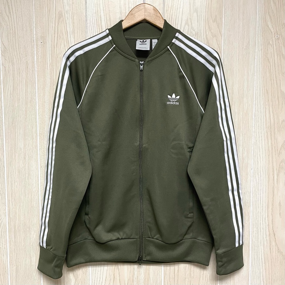 Adidas Adicolor Classics SST Track Jacket Full Zip - Olive Green Men’s Sz Large